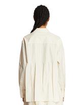 White Pleated Silk Shirt | PDP | Antonia