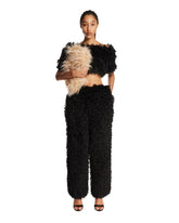 Black Zuffia Faux Fur Cropped Top - EENK WOMEN | PLP | Antonia