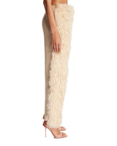 Beige Zuffia Faux Fur Trousers | PDP | Antonia