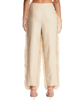 Beige Zuffia Faux Fur Trousers | PDP | Antonia