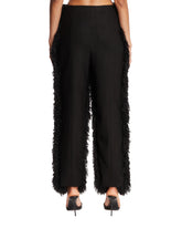 Black Zuffia Faux Fur Trousers | PDP | Antonia