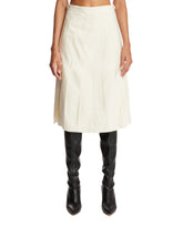 White Zlaiin Pleated Silk Skirt - EENK | PLP | Antonia