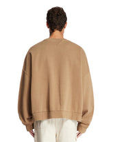 Brown Organic Cotton Oversized Sweatshirt | PDP | Antonia