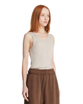 Beige Ribbed Tank Top | PDP | Antonia