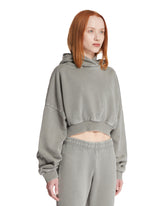 Gray Heavy Cropped Hoodie | PDP | Antonia