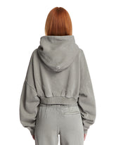 Gray Heavy Cropped Hoodie | PDP | Antonia