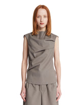 Gray Draped Top - Women | PLP | Antonia