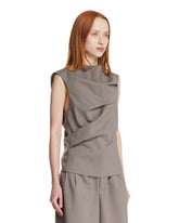 Gray Draped Top | PDP | Antonia