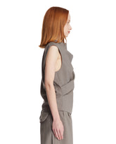 Gray Draped Top | PDP | Antonia