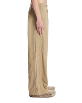 Beige Wide-Leg Trousers | PDP | Antonia