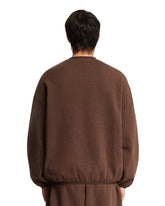 Brown Essentials Crewneck Sweatshirt | PDP | dAgency
