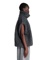 Gray Wool Fleece Gilet | PDP | Antonia