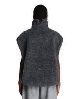 Gray Wool Fleece Gilet | PDP | Antonia