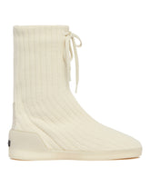 White Moc Knit High Boots | PDP | Antonia