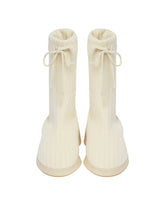 White Moc Knit High Boots | PDP | Antonia