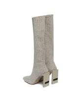 Gray Knit Boots | PDP | Antonia