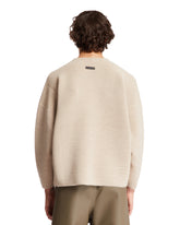 Beige Straight Neck Sweater | PDP | dAgency