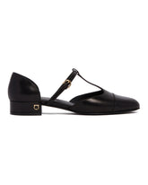 Black T-Strap Ballerinas | PDP | Antonia