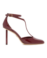 Burgundy T-Strap Decollete | PDP | Antonia