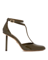 Green T-strap Pumps - FERRAGAMO WOMEN | PLP | Antonia