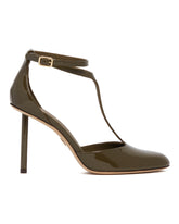 Green T-strap Pumps | PDP | Antonia