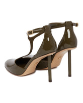 Green T-strap Pumps | PDP | Antonia