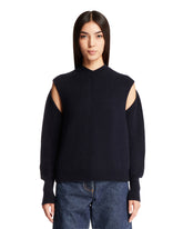 Blue Cut-Out Sweater - Women's knitwear | PLP | dAgency