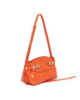 Hug Small Orange Shoulder Bag - FERRAGAMO WOMEN | PLP | dAgency