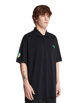 Black Logo Polo T-Shirt | PDP | Antonia