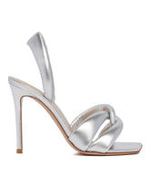 Silver Leather Amour Sandals | PDP | Antonia