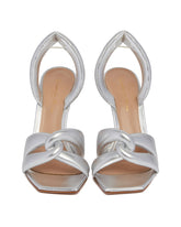 Silver Leather Amour Sandals | PDP | Antonia