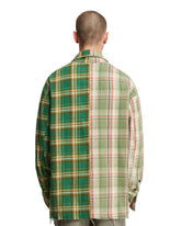 Green Patchwork Checkered Shirt | PDP | Antonia