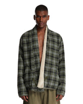 Green Checkered Cotton Overshirt - Men's jackets | PLP | Antonia