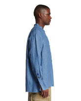 Blue Cotton and Linen Shirt | PDP | Antonia