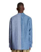 Blue Cotton and Linen Shirt | PDP | Antonia