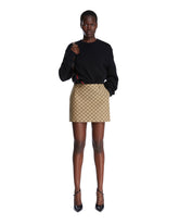 Beige GG Fabric Mini Skirt | PDP | Antonia