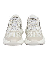 White and Gray Ripple Mesh Sneakers | PDP | Antonia