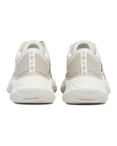 White and Gray Ripple Mesh Sneakers | PDP | Antonia