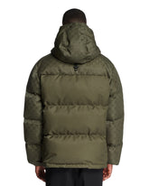 Green GG Pattern Puffer Jacket | PDP | Antonia