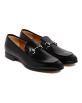 Black Leather Loafers with Horsebit | PDP | Antonia