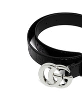 GG Milano Black Leather Belt | PDP | Antonia