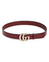 GG Milano Red Leather Belt | PDP | Antonia