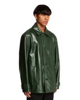 Green Shiny Leather Jacket | PDP | Antonia