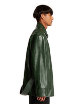 Green Shiny Leather Jacket | PDP | Antonia