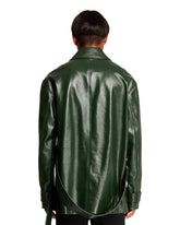 Green Shiny Leather Jacket | PDP | Antonia