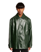 Green Shiny Leather Jacket | PDP | Antonia