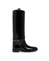 Black Slim Loafer Boots - GUCCI | PLP | Antonia