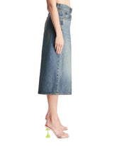 Blue Denim Wide Leg Shorts | PDP | Antonia