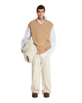 Gilet Beige In Lana - HED MAYNER MEN | PLP | Antonia