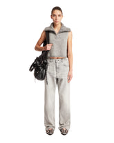 Gray Tine Knit Zip Bib - new arrivals women's clothing | PLP | dAgency